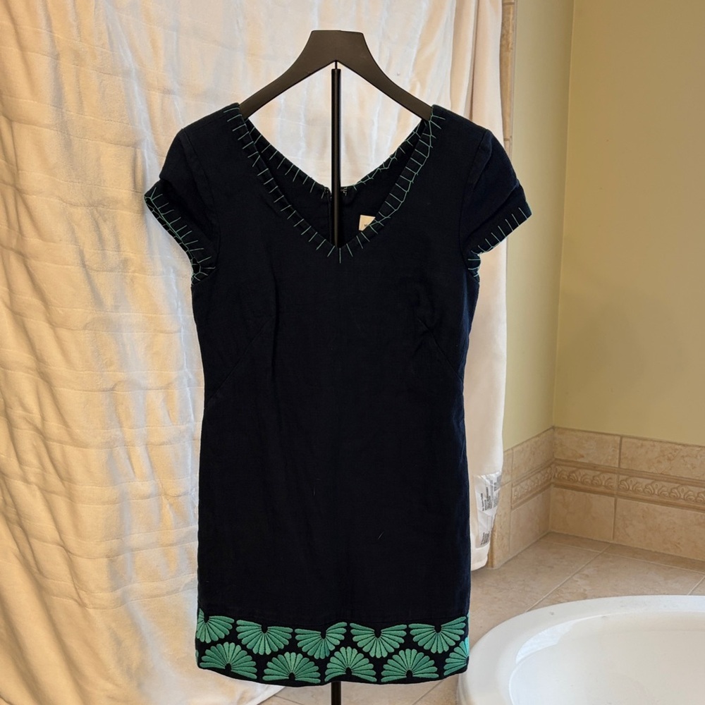 Vineyard Vines Navy Cotton‑Linen Dress – Size 2